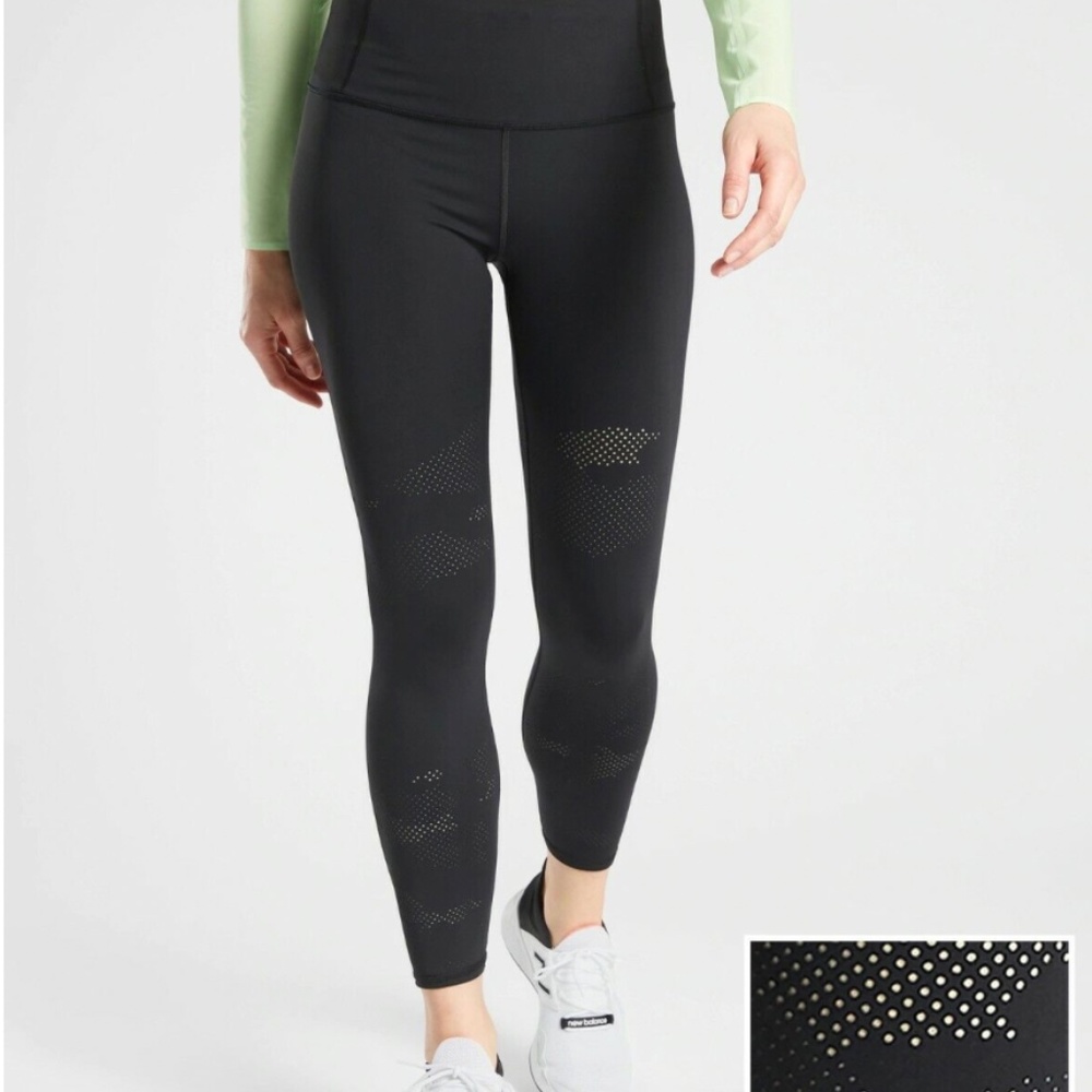 Athleta Persistence Camo Laser Cut 7/8 Tight in Powerlift SZ XL